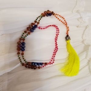 Elephant tassel necklace